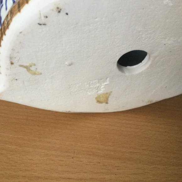 Vintage Chinese Jingdezhen Happy laughing Buddha blue figurine statue 景德镇雕塑瓷厂 - Picture 7 of 7